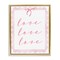 Stupell Industries Cursive Love and Pink Bow Floating Frame, design by Lucille Price